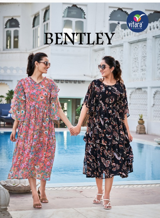 vitara fashion Bently georgette innovaive style kurti catalog