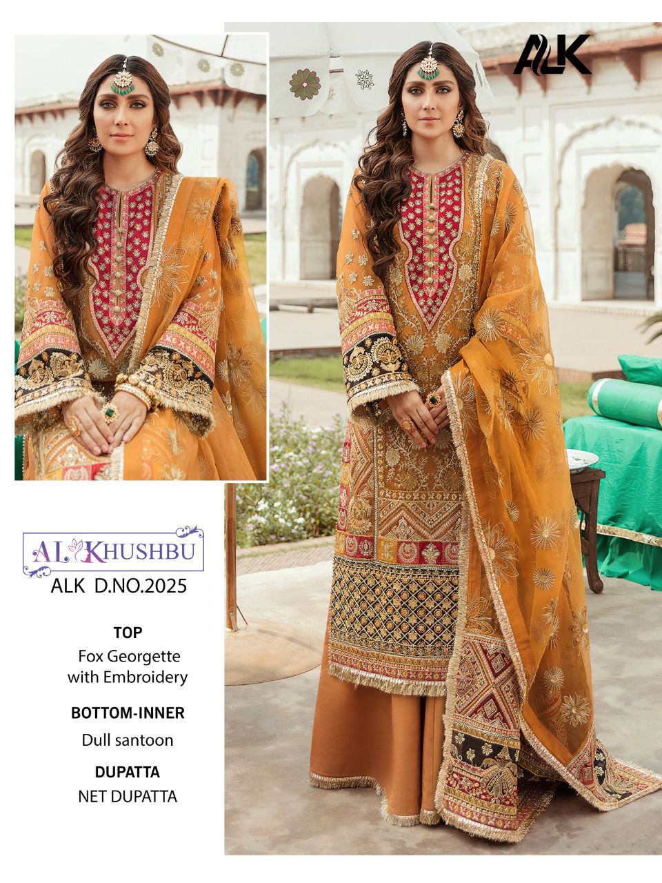 al khushbu  2025 georgette attractive look salwar suit singale