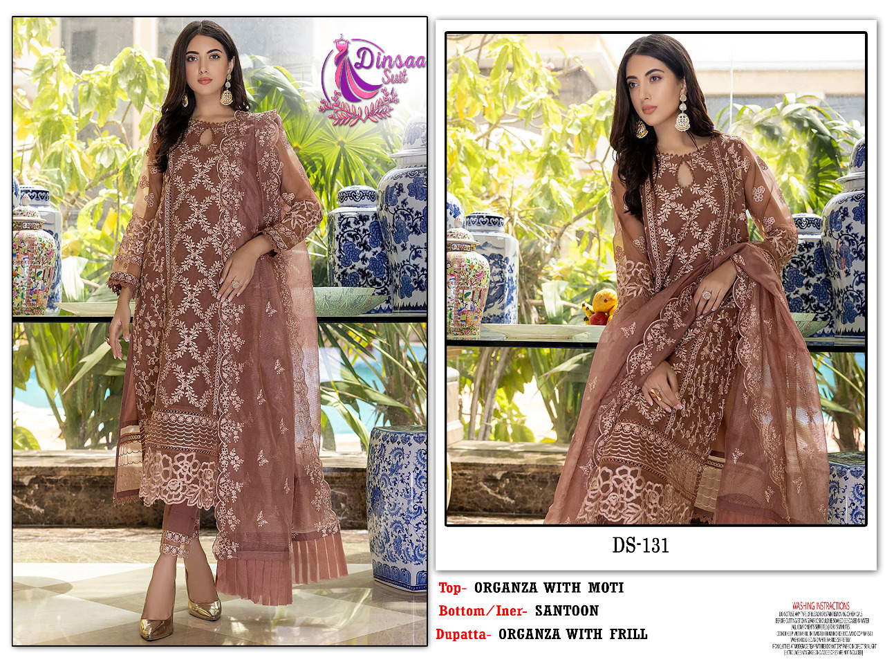 dinsaa suit 131 organja regal look salwar suit single