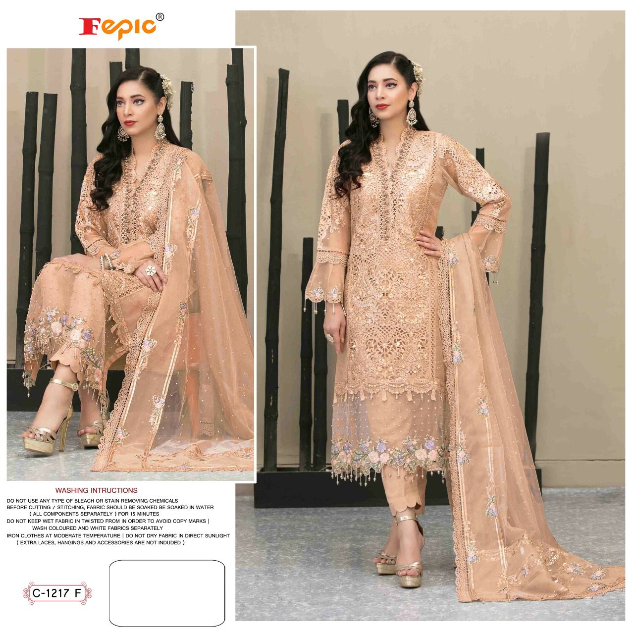 fepic rosemeen C 1217 georgette astonishing look salwar suit catalog