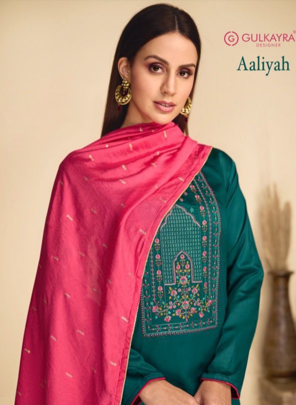 gulkayra designer aaliyah silk gorgeous look salwra suit catalog