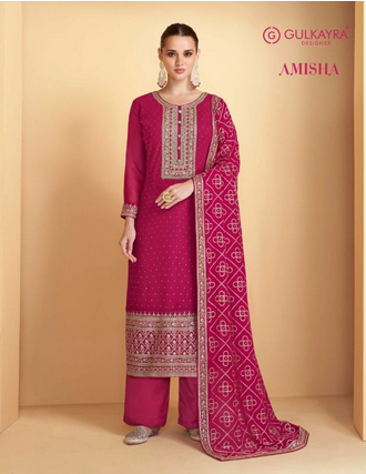 gulkayra designer amisha georgette gorgeous look salwar suit catalog