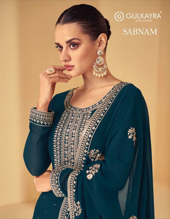 gulkayra designer sabnam georgette gorgeous look salwra suit catalog