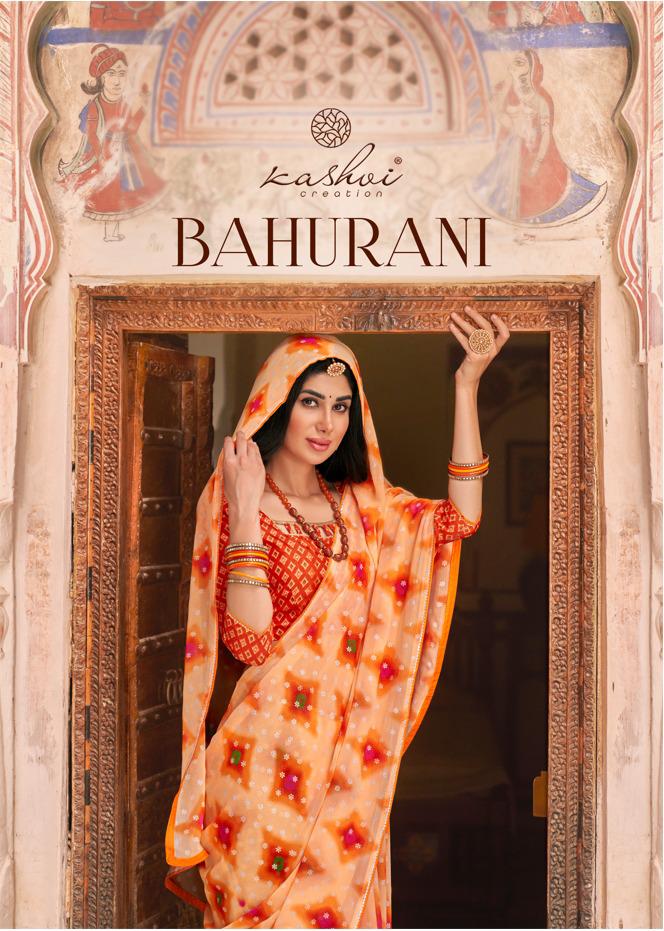 lt kashvi creation bahurani georgette exclusive print saree catalog