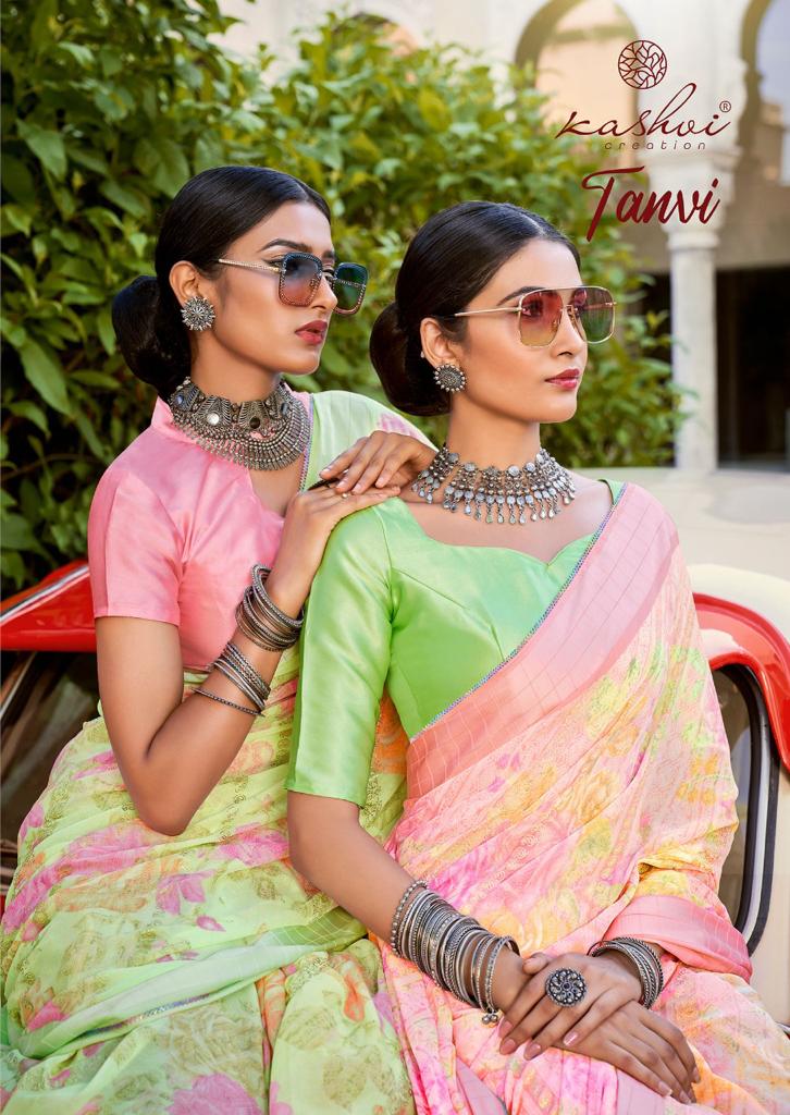 lt keshvi creation tanvi moss aattractive saree catalog