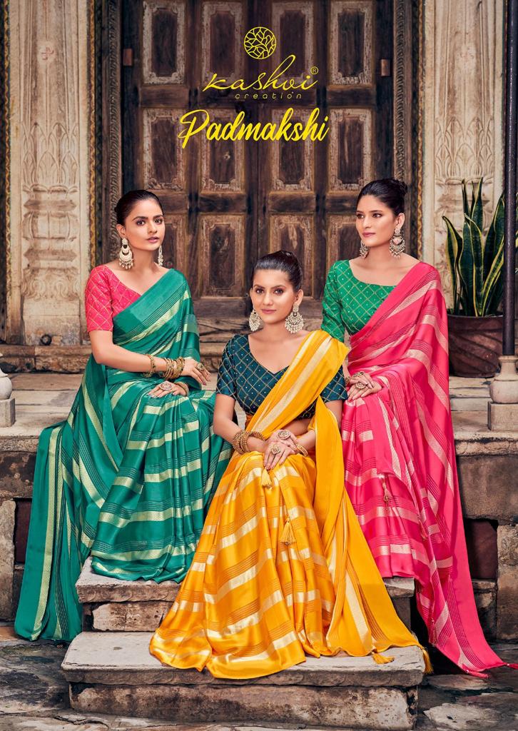 lt saree kashvi creation padmakshi viscose graceful look saree catalog