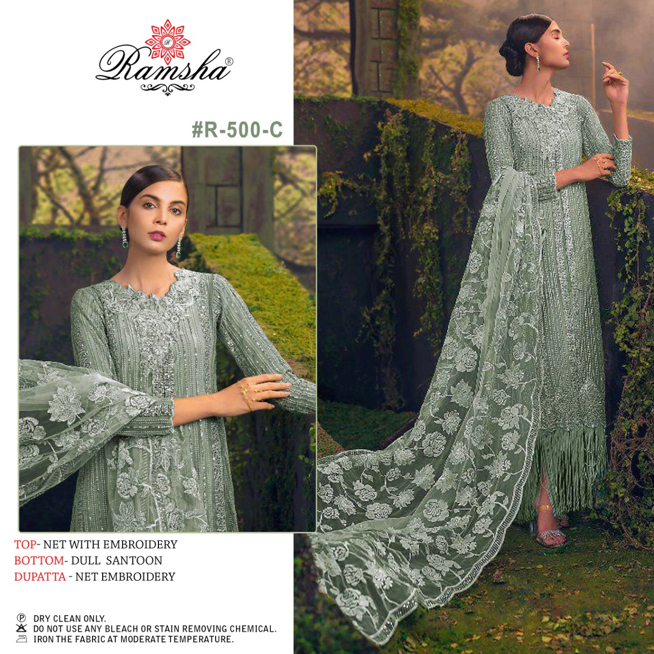 Ramsha Ramsha R-500 C Salwar Kameez Net Singles