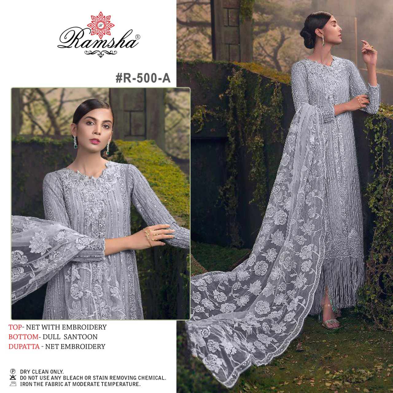 Ramsha Ramsha R-500 A  Salwar Kameez Net Singles