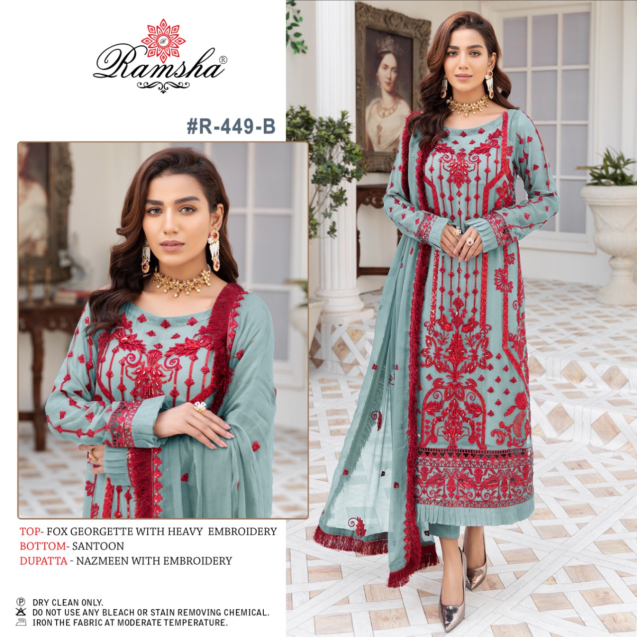 Ramsha RAMSHA R-449 B Salwar Kameez Georgette Singles