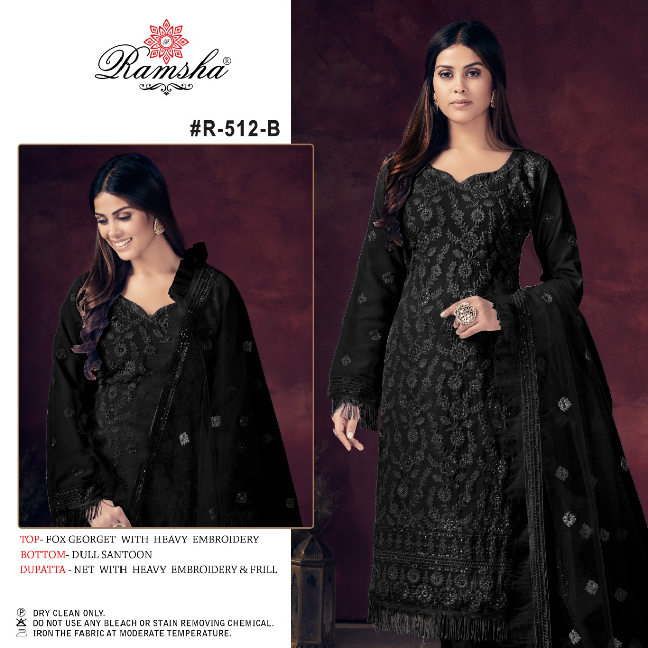 Ramsha RAMSHA R-512 B Salwar Kameez Georgette Singles