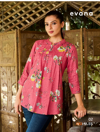 100 miles evana Cotton greaceful look top catalog