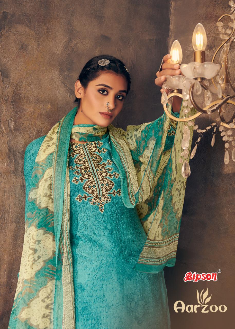 bipson aarzoo pashmina gorgeous look salwar suit catalog