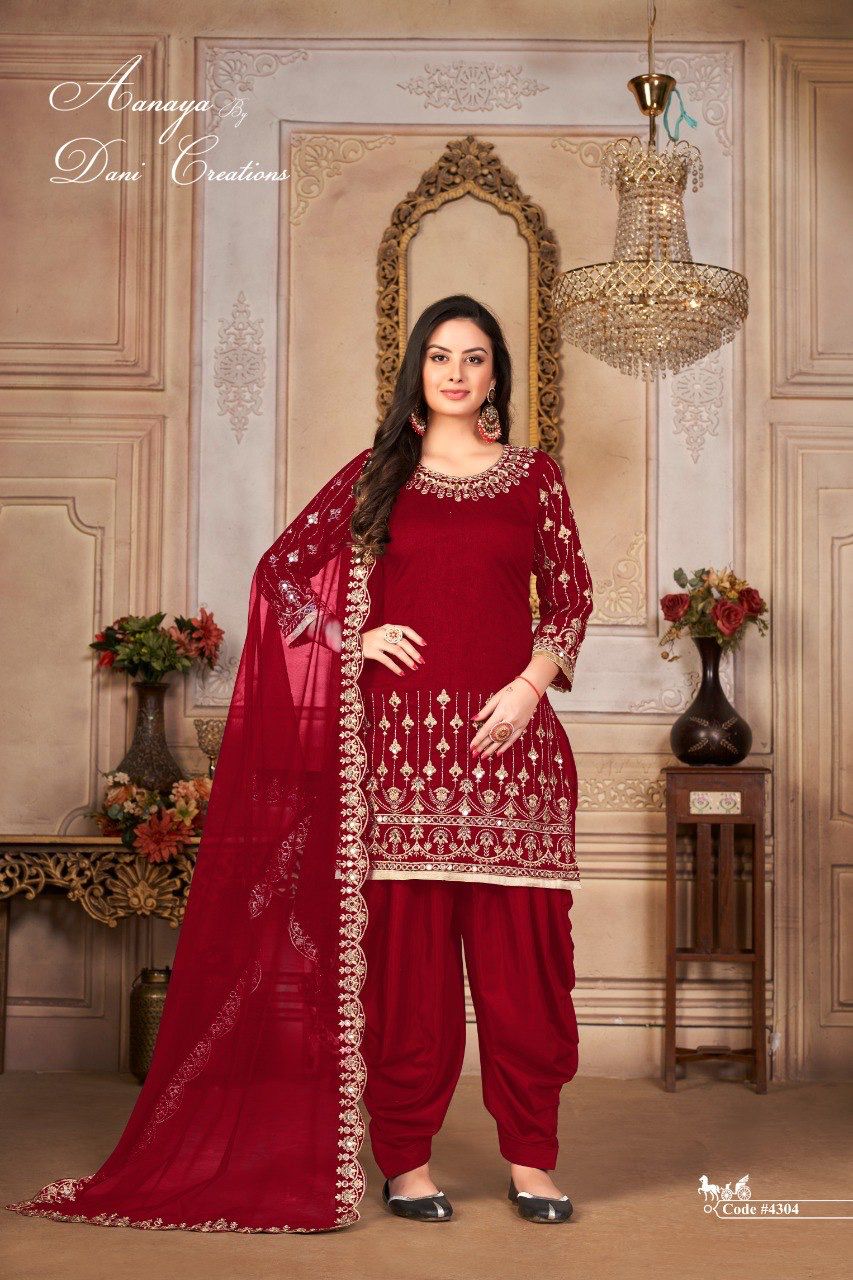 dani aanaya series 4300 vol 143 art silk gorgeous look salwar suit catalog