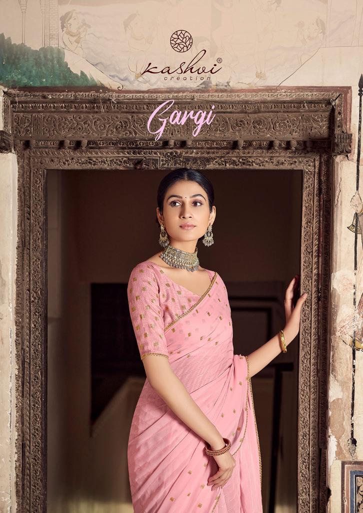 lt kashvi creation gargi georgette decent look saree catalog