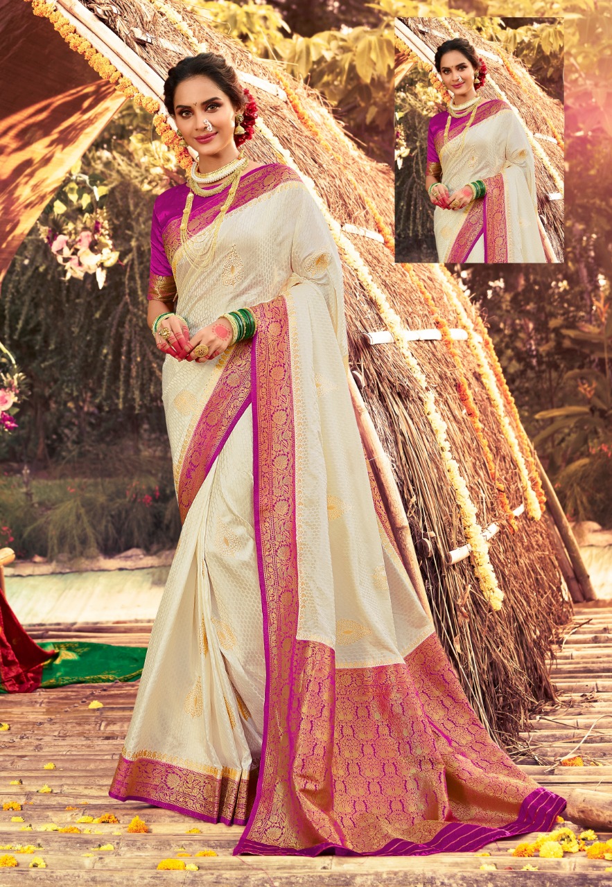 pink lotus pankh Ardhangini Vol 1 satin silk Kanjiveram innovative look saree catalog