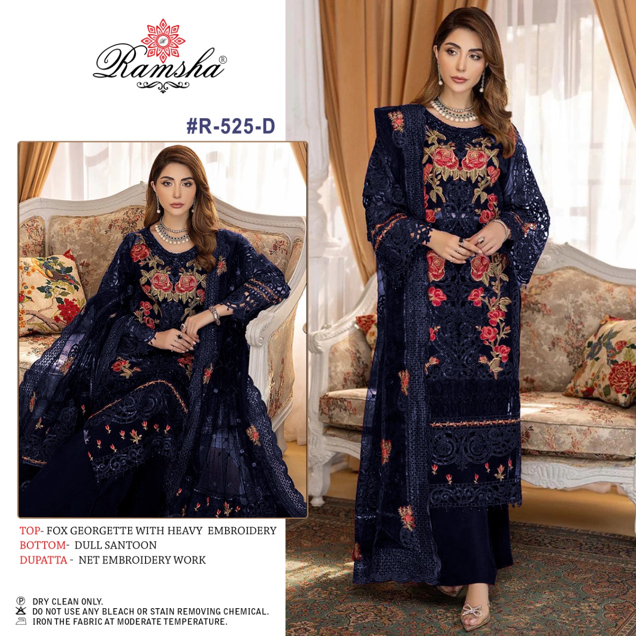 Ramsha Ramsha R-525 D Salwar Kameez Georgette Singles