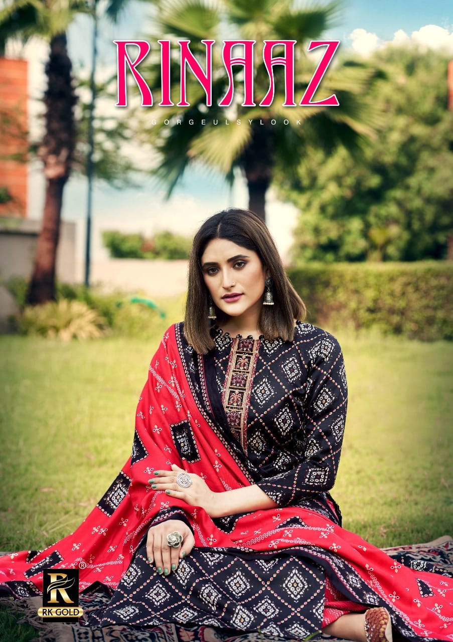 rk gold rinaaz pashmina astonishing look salwar suit catalog