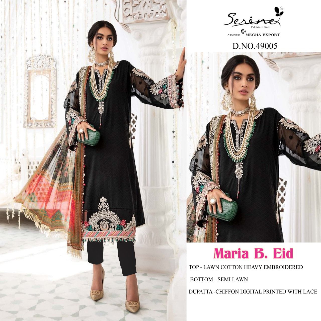 serine Megha Exports Maria b eid cotton innovative look salwar suit catalog