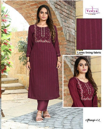 vedya atrangi pv silk Embroidered astonishing look Kurti catalog