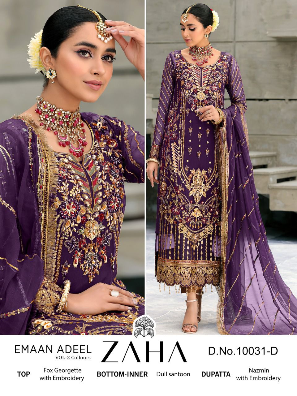 zaha ZAHA 10031 D Salwar Kameez Georgette Singles