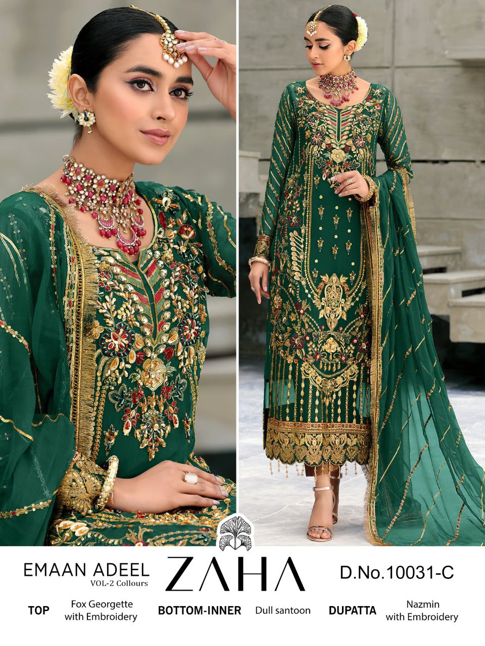 zaha ZAHA 10031 C Salwar Kameez Georgette Singles