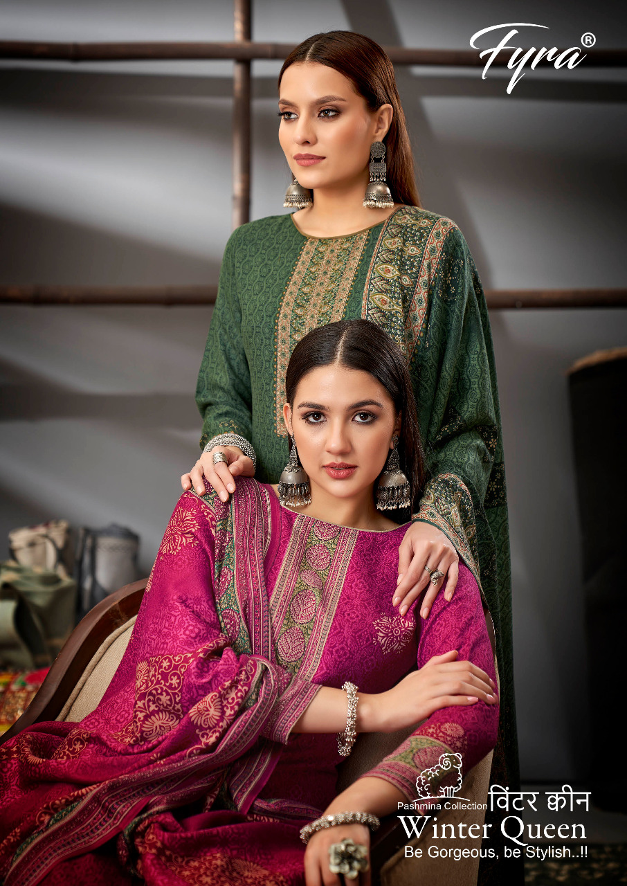 fyra designing alok suit winter queen pashmina elegant salwar suit catalog