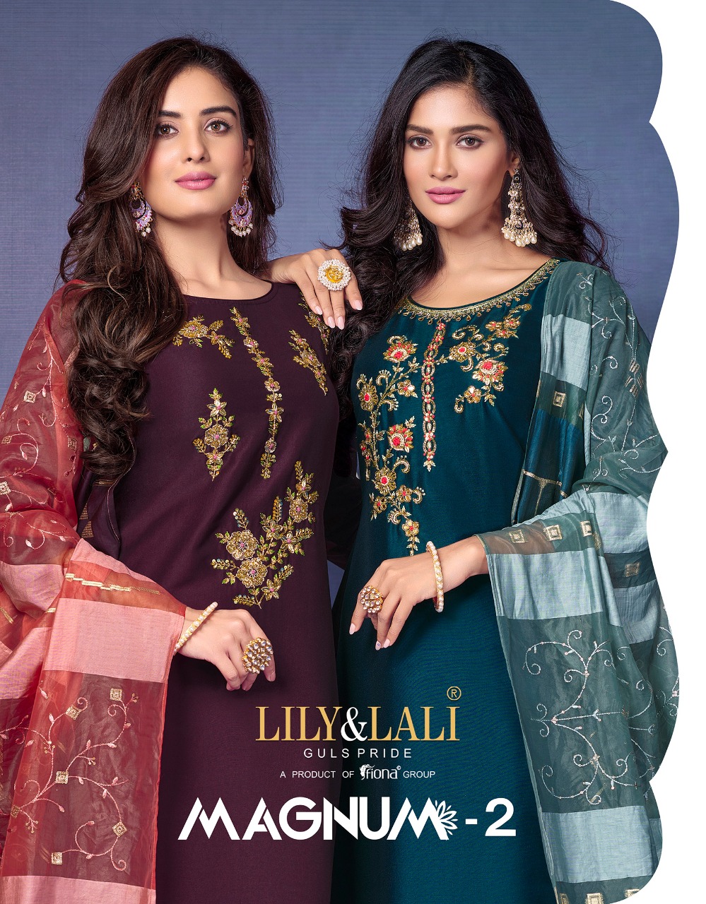 lily and lali magnum 2 bemberg silk gorgeous look top bottom with dupatta catalog