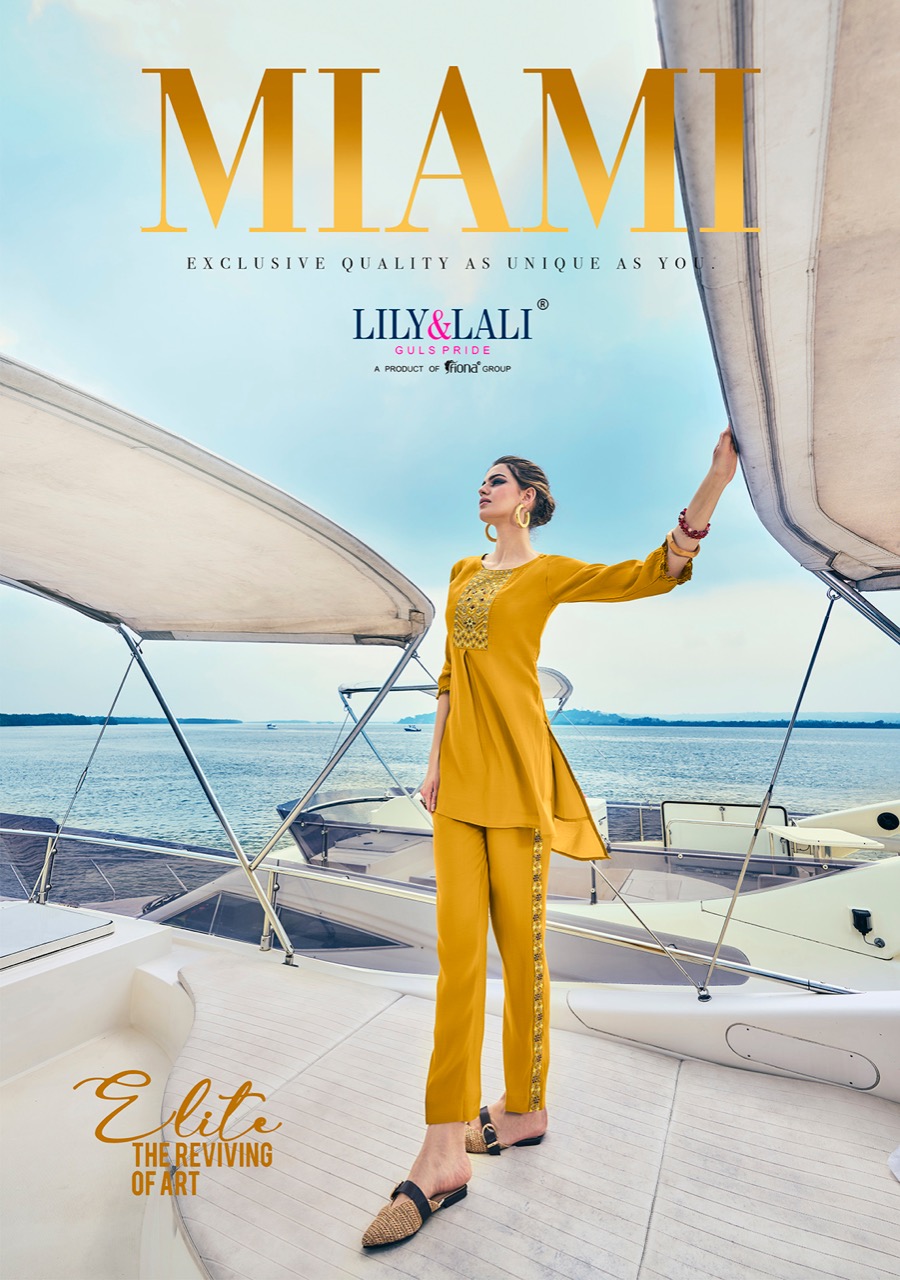 lily and lali miami silk new and modern style top with bottom catalog