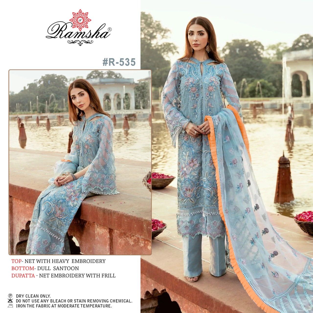 ramsha ramsha r 535 gerogtte catchy look salwar suit single