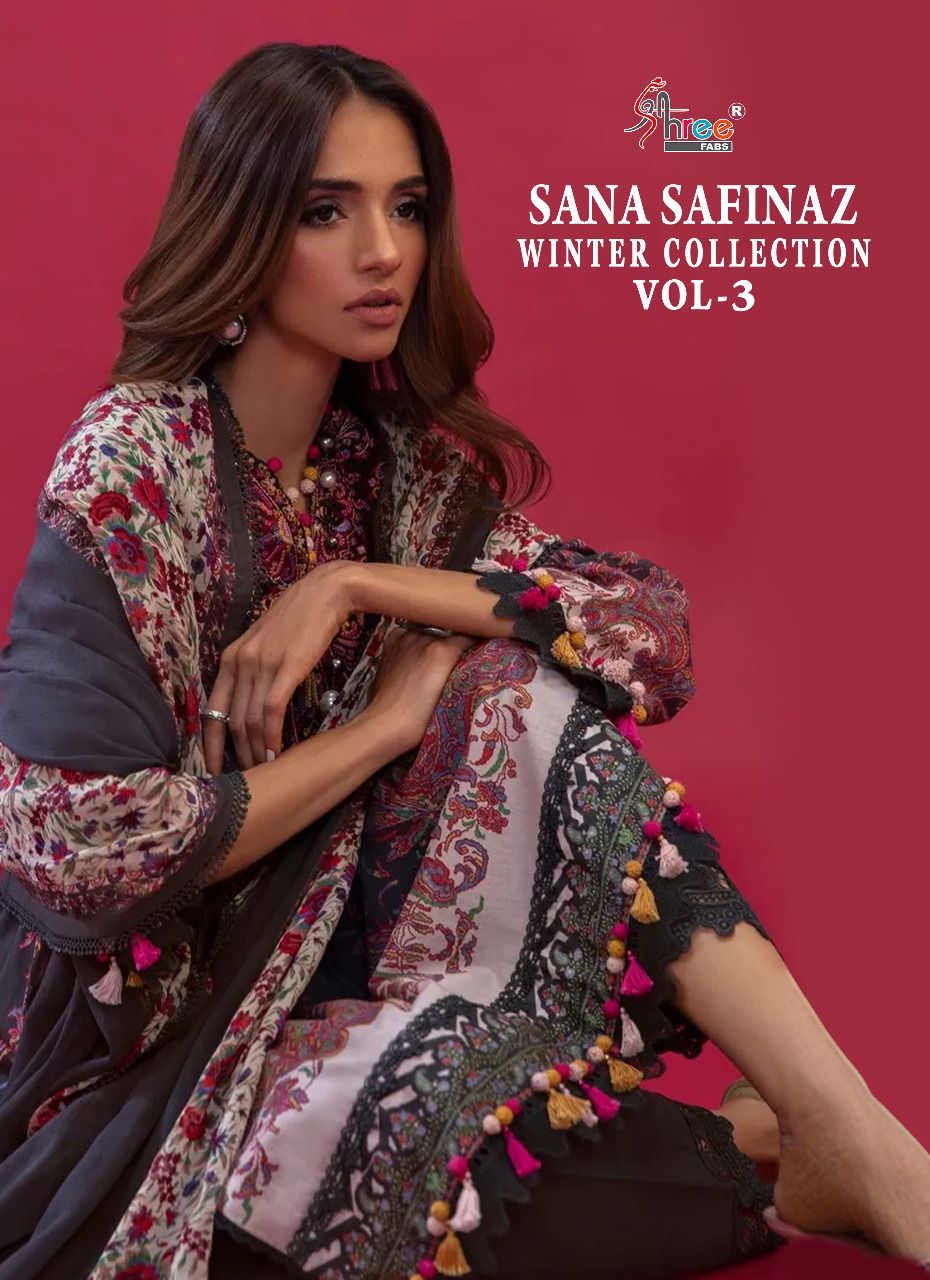 shree fab sana safinaz winter collection vol 3 pashmina attractive look salwar suit catalog