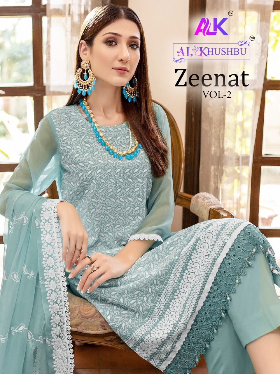 al khushbu Zeenat VOL 2 Dno 3021 3022 3023 3024 3025 georgette regal look salwar suit catalog