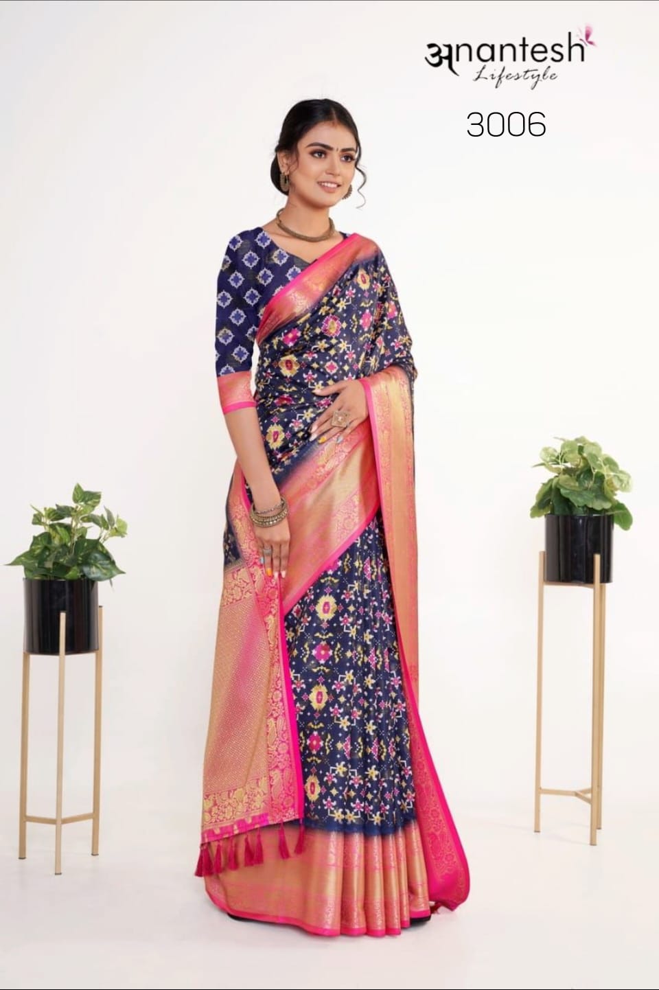 anantesh lifestyle Kalamkari pattu silk silk innovative look saree catalog