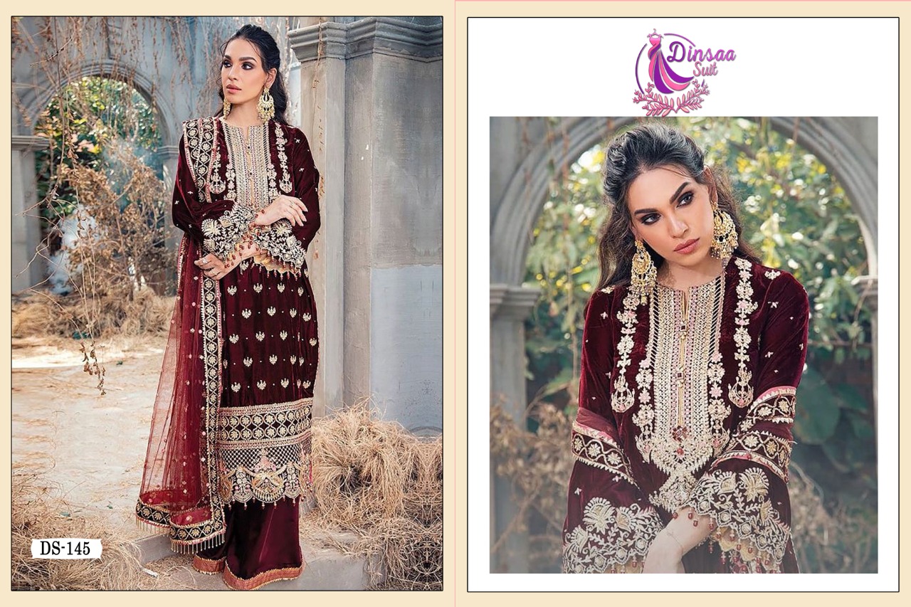 dinsaa suit DINSAA 145 Salwar Kameez Fox blooming Singles