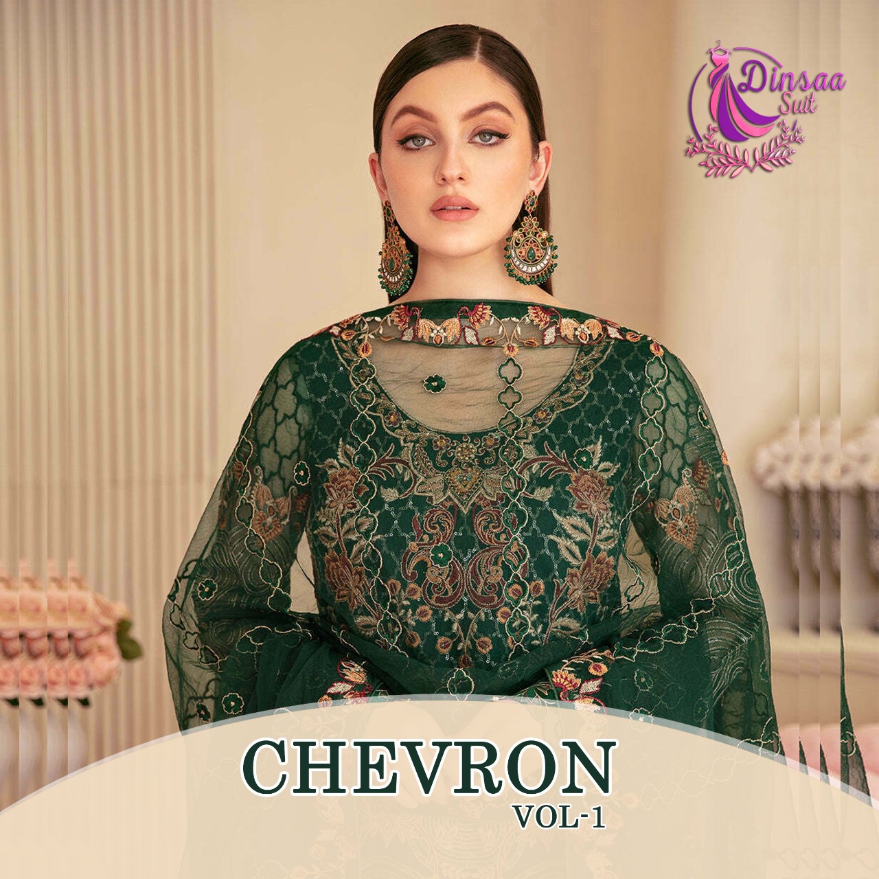 dinsaa suit chevron vol 1 georgette inovation style salwar suit catalog