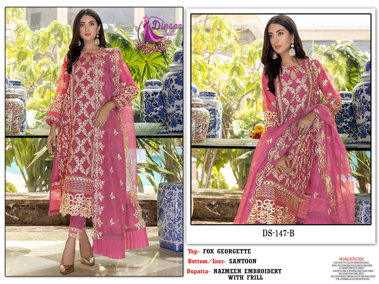 dinsaa suit Dinsaa 147 B Salwar Kameez Georgette Singles