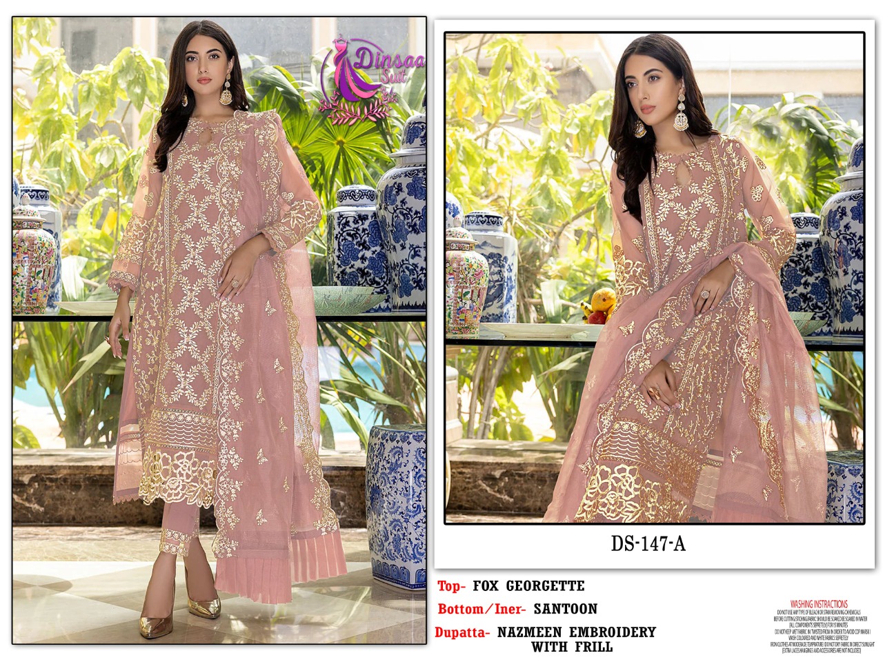 dinsaa suit Dinsaa 147 A  Salwar Kameez Georgette Singles