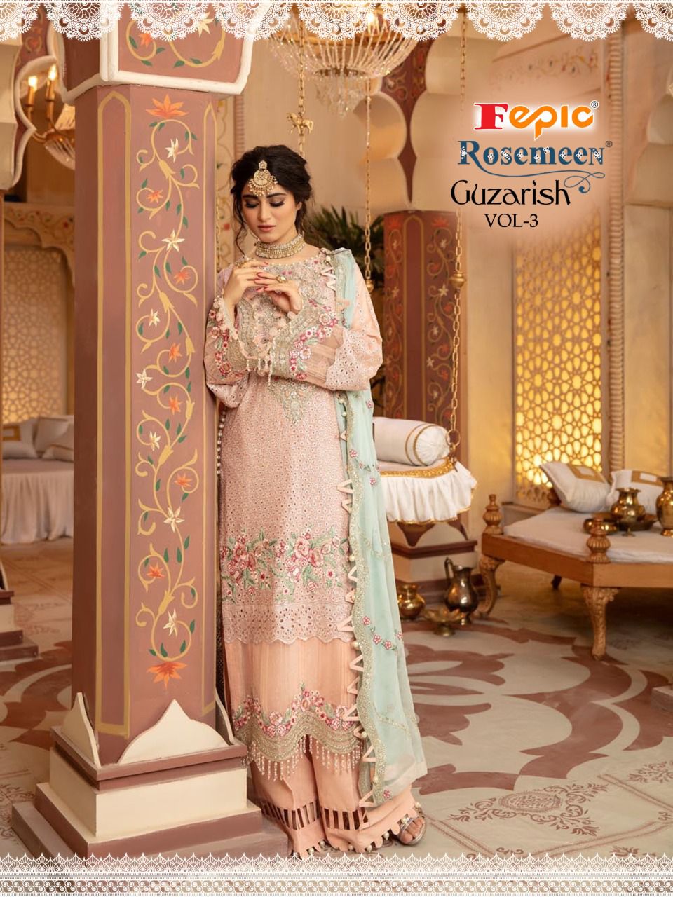 fepic rosemeen guzarish vol 3 georgette attractive salwar suit catalog