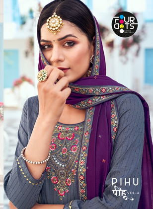 fourdots pihu vol 4 parampara silk elegant look salwar suit catalog