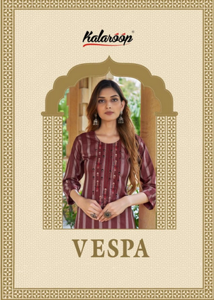 kalaroop by kajree vespa rayon attractive look kurti catalog