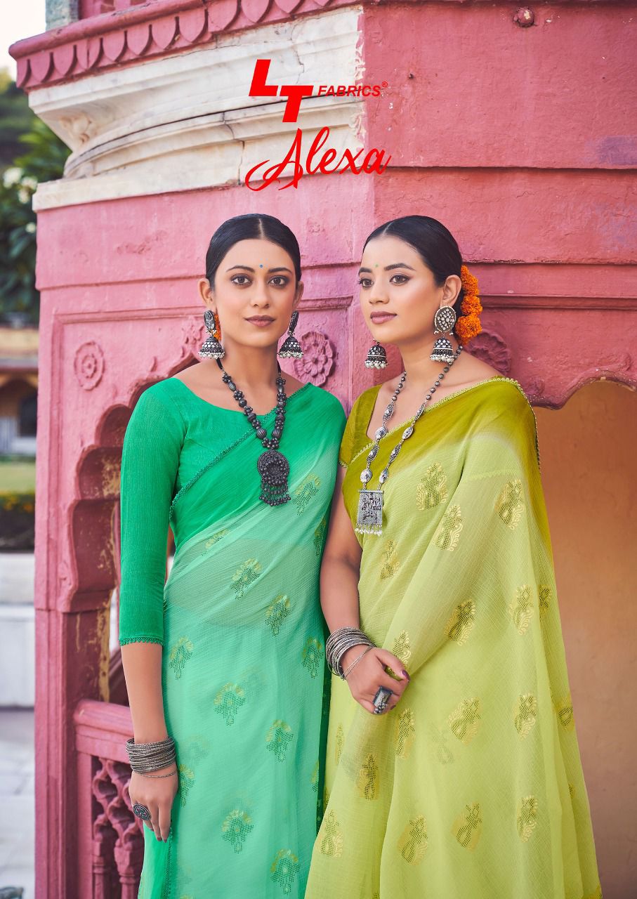 lt fashion alexa marbel chiffon elegant saree catalog