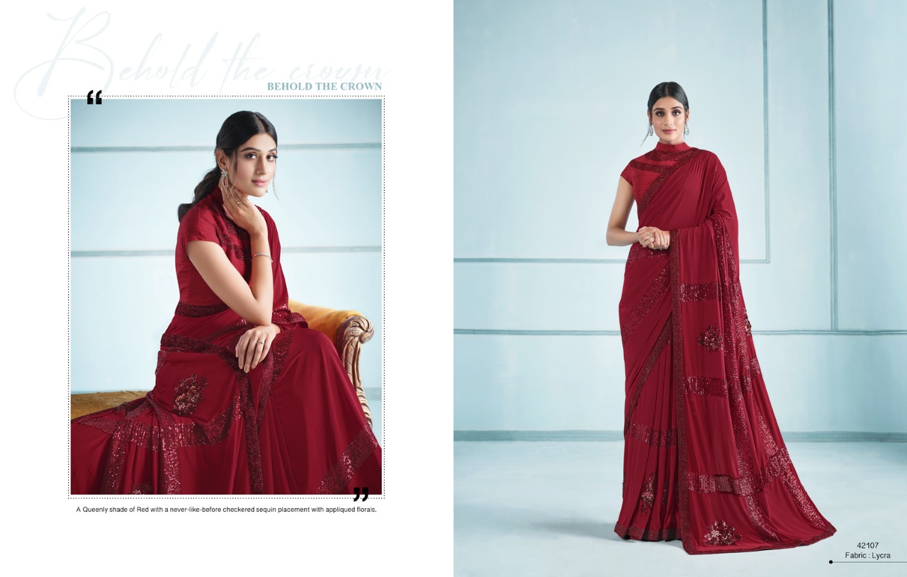 mahotsav norita 42100 elaura lycra stylish look saree catalog