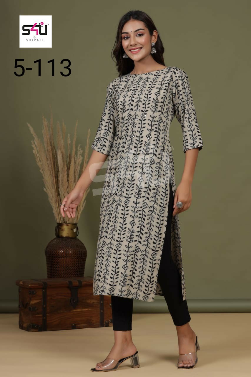 s4u d no 5-113 fancy innovative style kurti size set