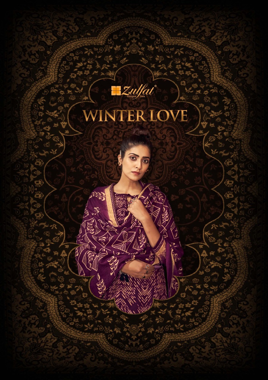 zulfat designer suit winter love pashmina attrective look salwar suit catalog