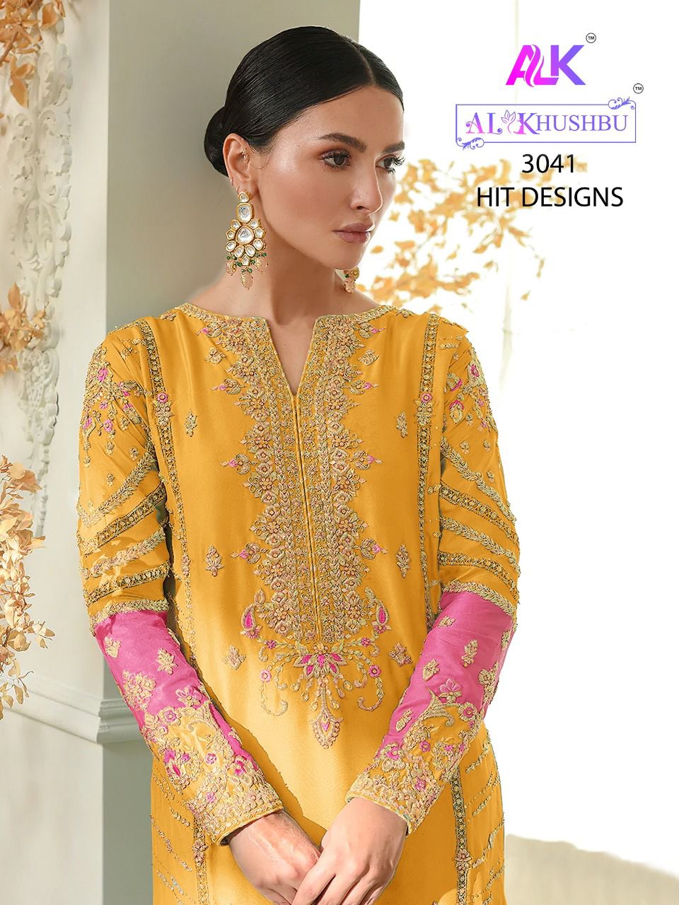 al khushbu alk d no 3041 e f g  georgette attractive look salwar suit catalog