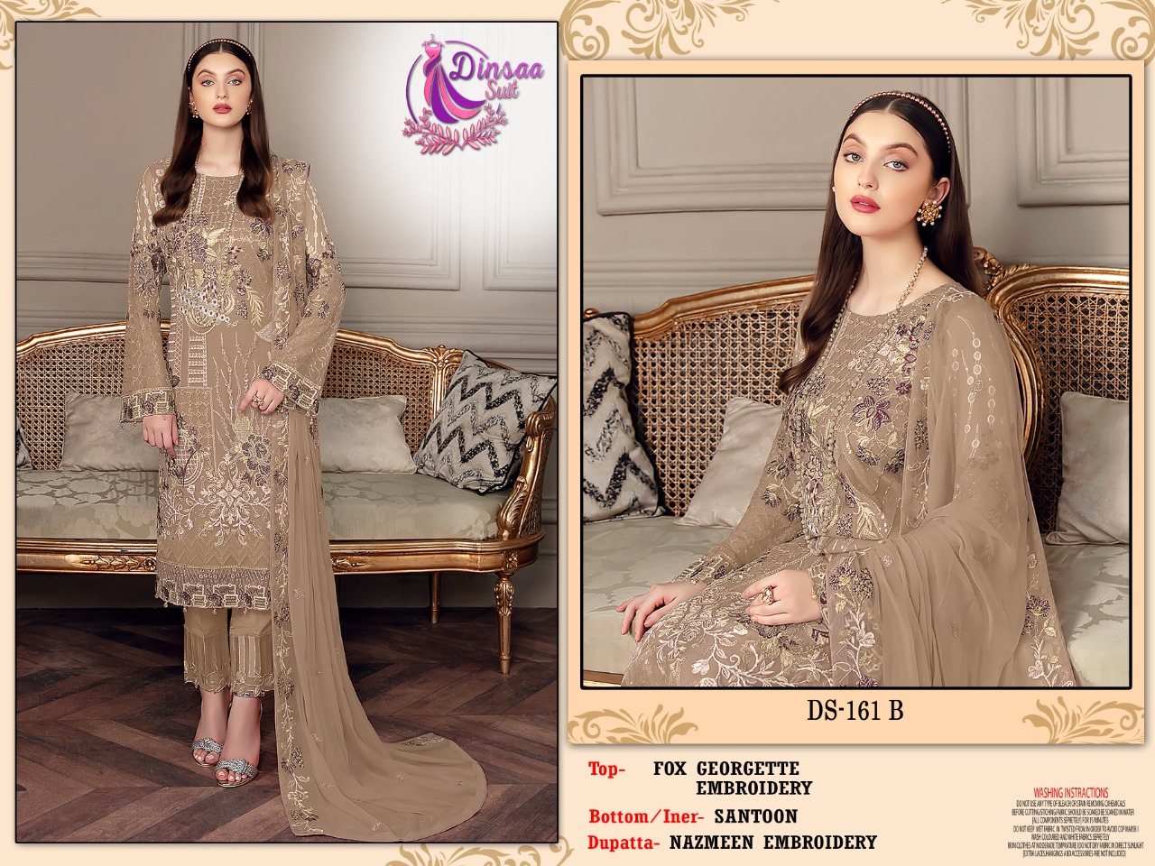 dinsaa suit Dinsaa 161 B Salwar Kameez Georgette Singles