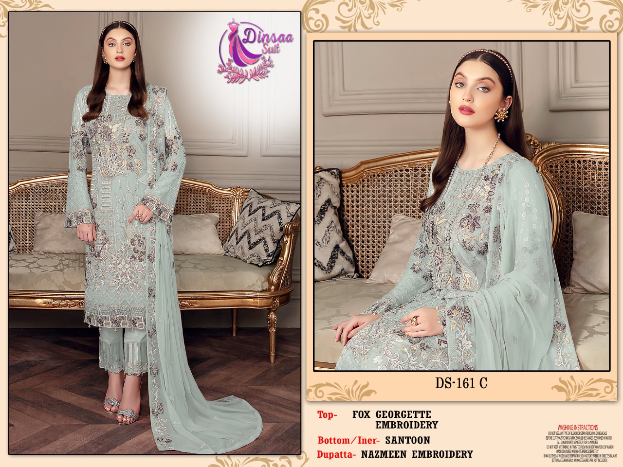 dinsaa suit Dinsaa 161 C Salwar Kameez Georgette Singles