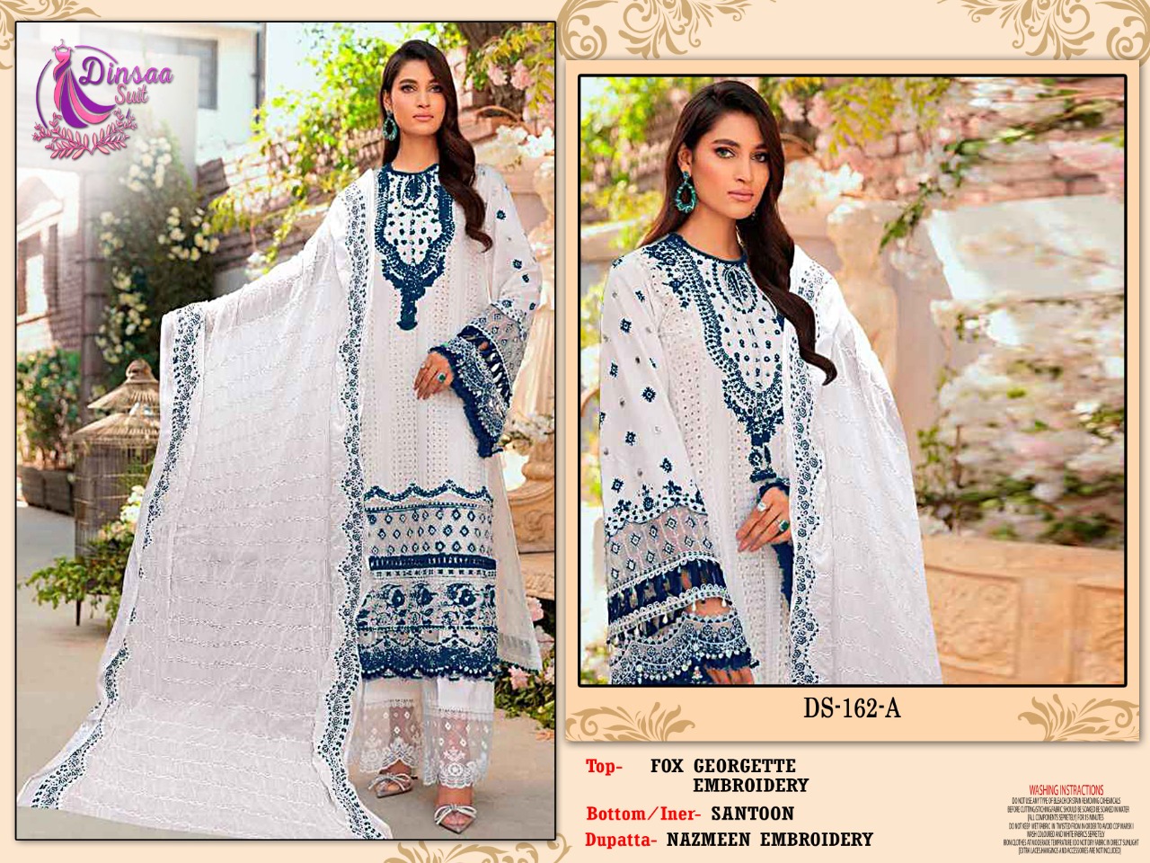 dinsaa suit Dinsaa 162 A Salwar Kameez Georgette Singles