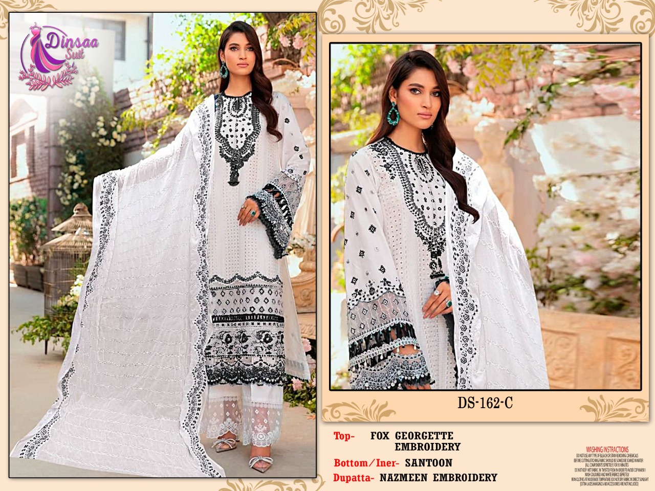 dinsaa suit Dinsaa 162 C Salwar Kameez Georgette Singles