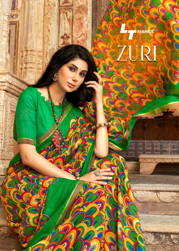 l t fashion zuri micro exclusive print saree catalog