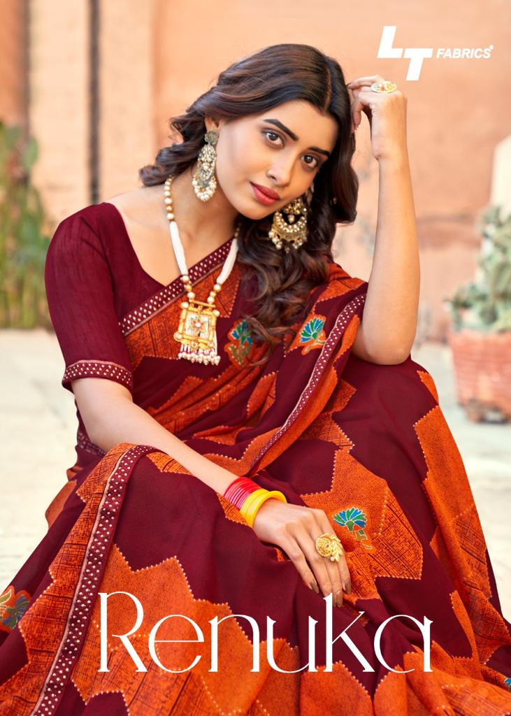 lt fashion renuka micro ecxlusive print saree catalog